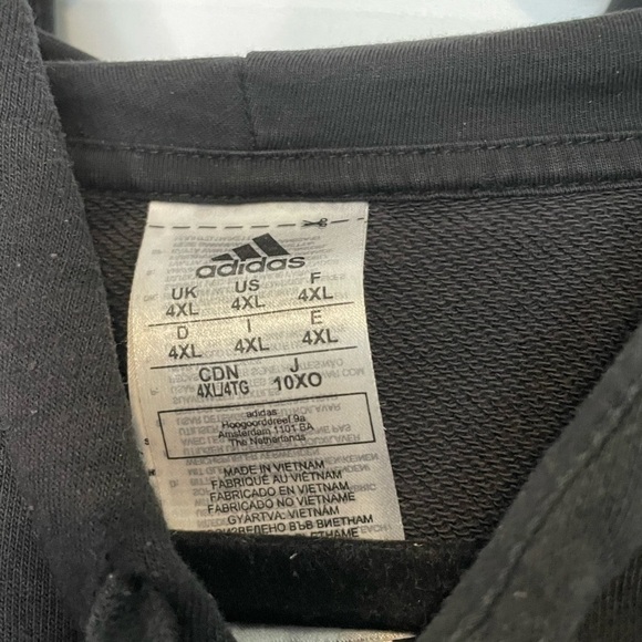 Adidas/ Men’s black hooded sweatshirt​​​​​​​ - Picture 5 of 5